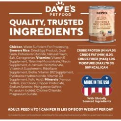 Dave's Pet Food Naturally Healthy Chicken & Rice Recipe Canned Dog Food -Blue Buffalo || ROYAL CANIN || Wellness Sales 66593 PT6. AC SS1800 V1516739746