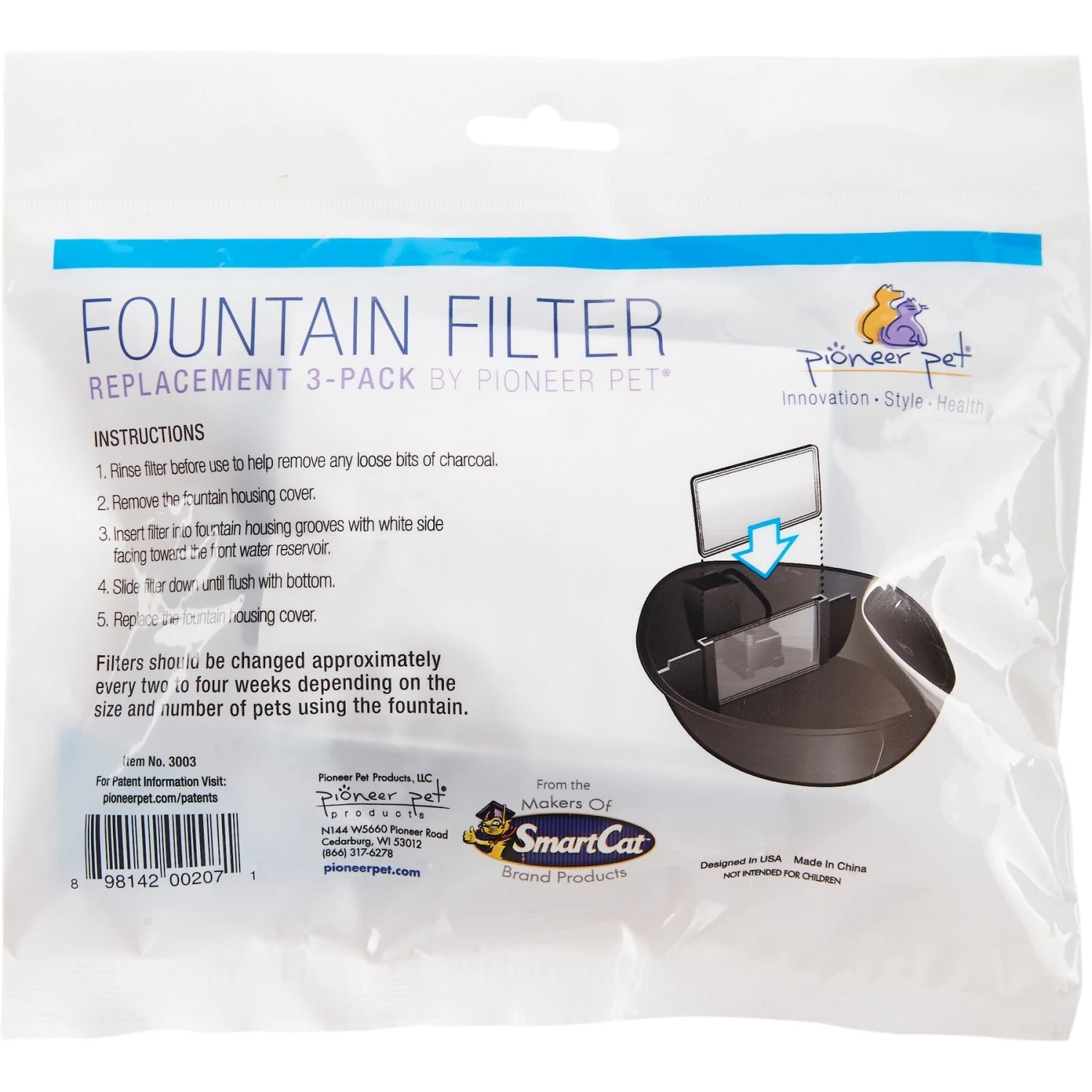 Pioneer Pet Replacement Filters For Plastic Raindrop & Fung Shui Fountains 4 Pioneer Pet Replacement Filters For Plastic Raindrop & Fung Shui Fountains - Image 2