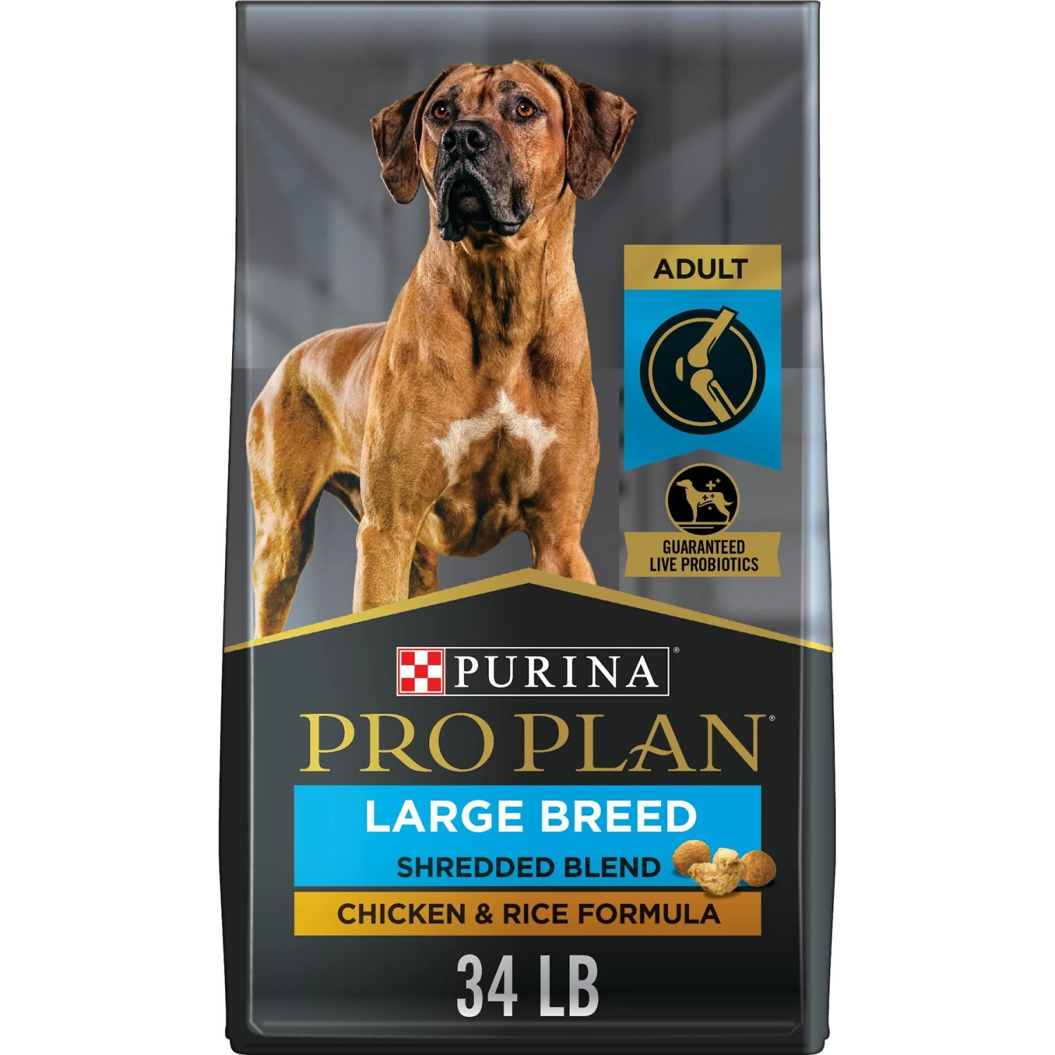 Purina Pro Plan Adult Large Breed Shredded Blend Chicken & Rice Formula Dry Dog Food 3 Purina Pro Plan Adult Large Breed Shredded Blend Chicken & Rice Formula Dry Dog Food