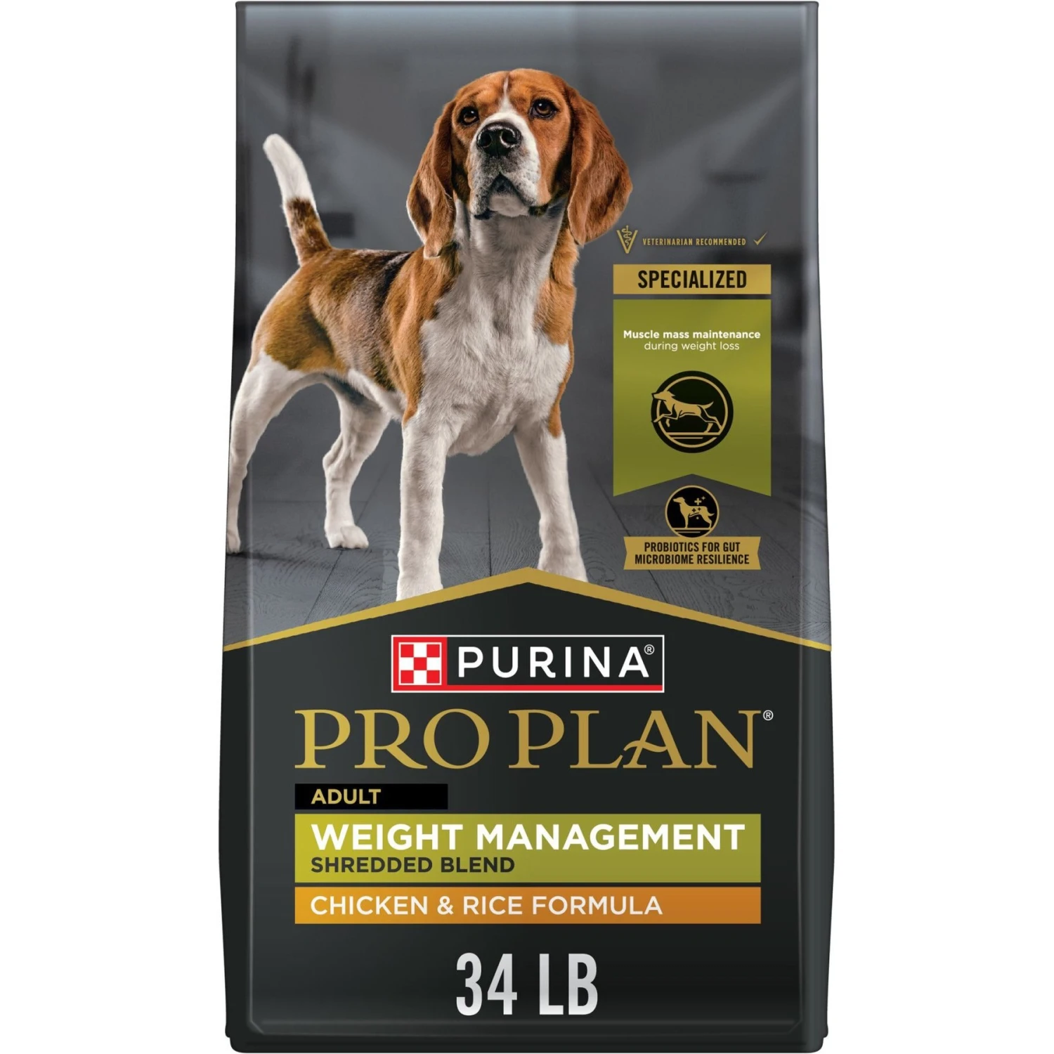 Purina Pro Plan Adult Weight Management Shredded Blend Chicken & Rice Formula Dry Dog Food 3 Purina Pro Plan Adult Weight Management Shredded Blend Chicken & Rice Formula Dry Dog Food
