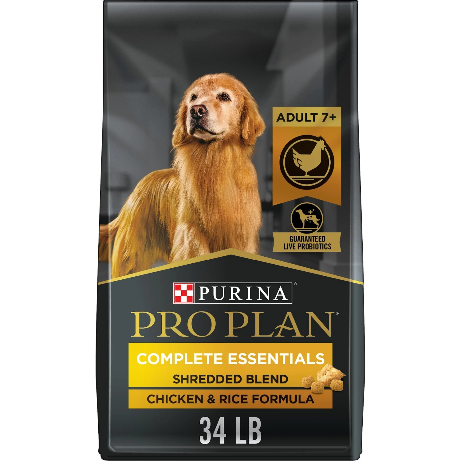 Purina Pro Plan Adult 7+ Shredded Blend Chicken & Rice Formula Dry Dog Food 3 Purina Pro Plan Adult 7+ Shredded Blend Chicken & Rice Formula Dry Dog Food