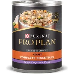 Purina Pro Plan Savor Adult Turkey & Vegetables Entree Slices In Gravy Canned Dog Food