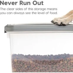 IRIS Airtight Cat, Dog & Bird Food Storage Container With Attachable Casters -Blue Buffalo || ROYAL CANIN || Wellness Sales 677342 PT4. AC SS1800 V1686073052