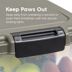 IRIS Airtight Cat, Dog & Bird Food Storage Container With Attachable Casters -Blue Buffalo || ROYAL CANIN || Wellness Sales 677342 PT5. AC SS1800 V1686072031