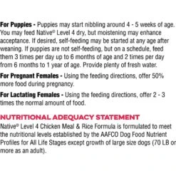 Blue Seal Native Level 4 Dry Dog Food, 40-lb Bag -Blue Buffalo || ROYAL CANIN || Wellness Sales 685806 PT7. AC SS1800 V1667356428