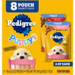 Pedigree Puppy Growth & Protection Chicken & Vegetable Flavor Dry Dog Food & Pedigree Puppy Variety Pack Morsels In Sauce With Beef & Chicken Wet Dog Food Pouches -Blue Buffalo || ROYAL CANIN || Wellness Sales 688934 PT5. AC SS1800 V1668802600