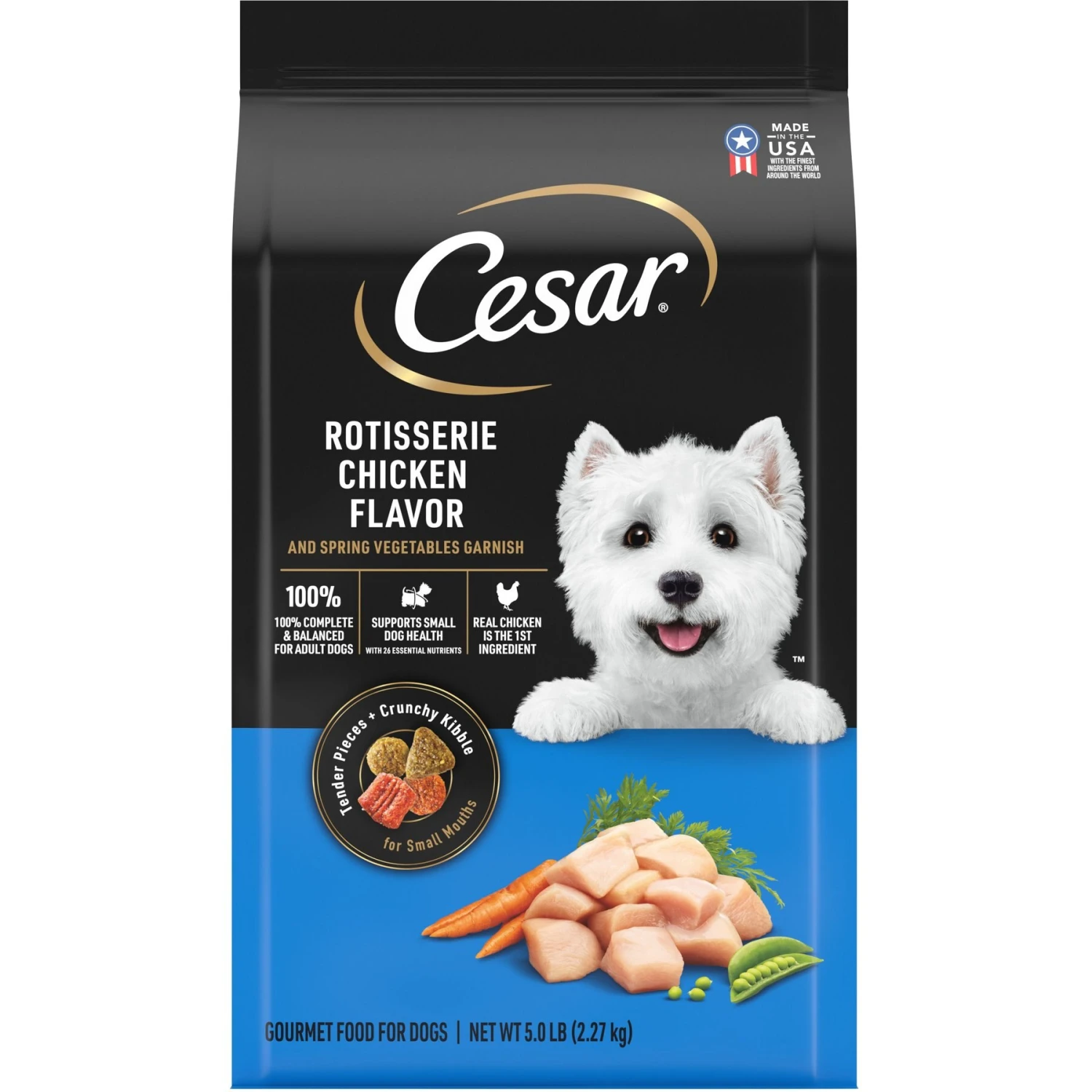 Cesar Simply Crafted Cuisine Complement Soft Wet Adult Dog Food Topper Variety Pack & Cesar Rotisserie Chicken Flavor & Spring Vegetables Garnish Small Breed Dry Dog Food 8 Cesar Simply Crafted Cuisine Complement Soft Wet Adult Dog Food Topper Variety Pack & Cesar Rotisserie Chicken Flavor & Spring Vegetables Garnish Small Breed Dry Dog Food - Image 6