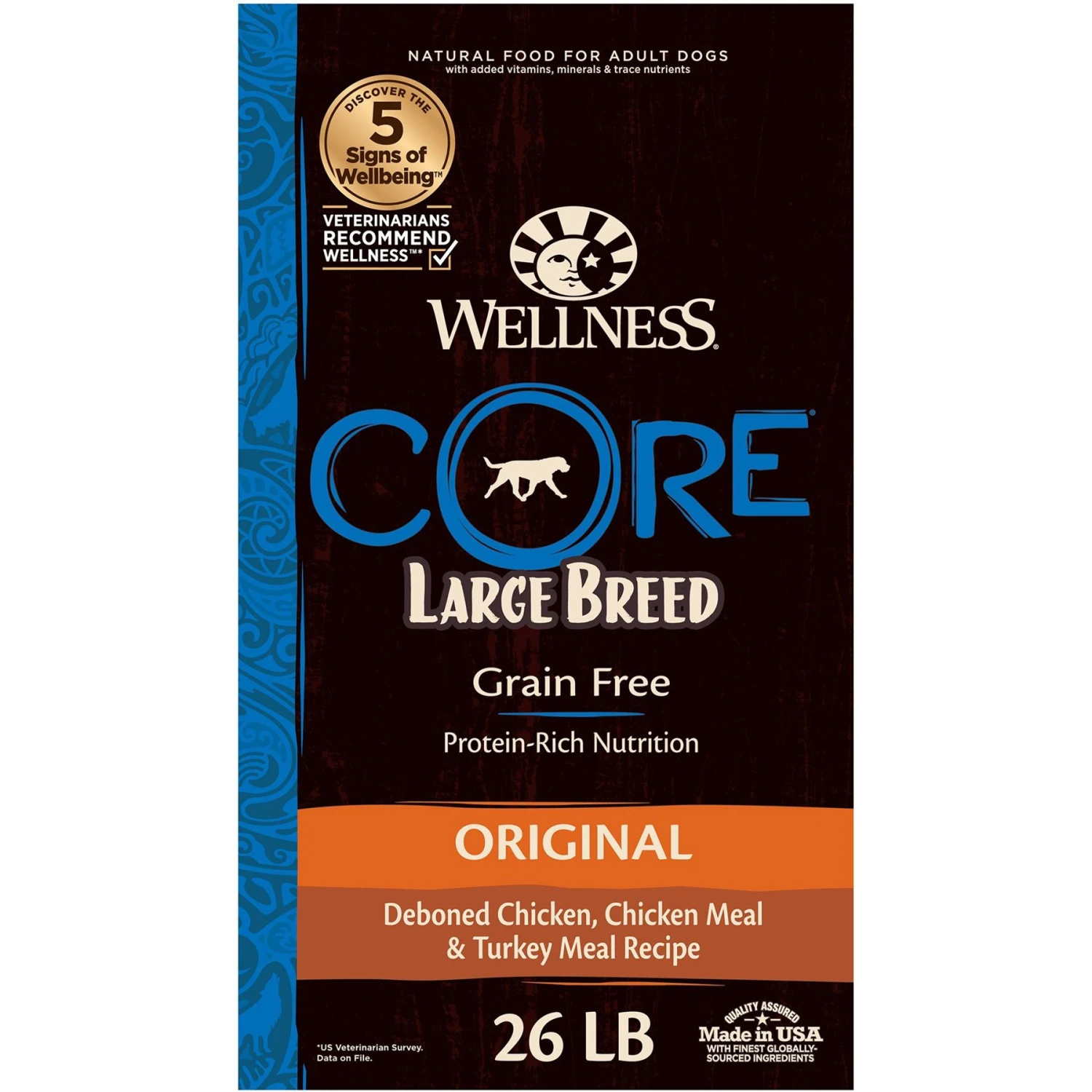 Wellness CORE Grain-Free Large Breed Chicken & Turkey Recipe Natural Dry Dog Food 3 Wellness CORE Grain-Free Large Breed Chicken & Turkey Recipe Natural Dry Dog Food
