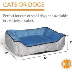 K&H Pet Products Self-Warming Two Tone Lounge Sleeper Bolster Cat & Dog Bed -Blue Buffalo || ROYAL CANIN || Wellness Sales 69562 PT2. AC SS1800 V1607130725