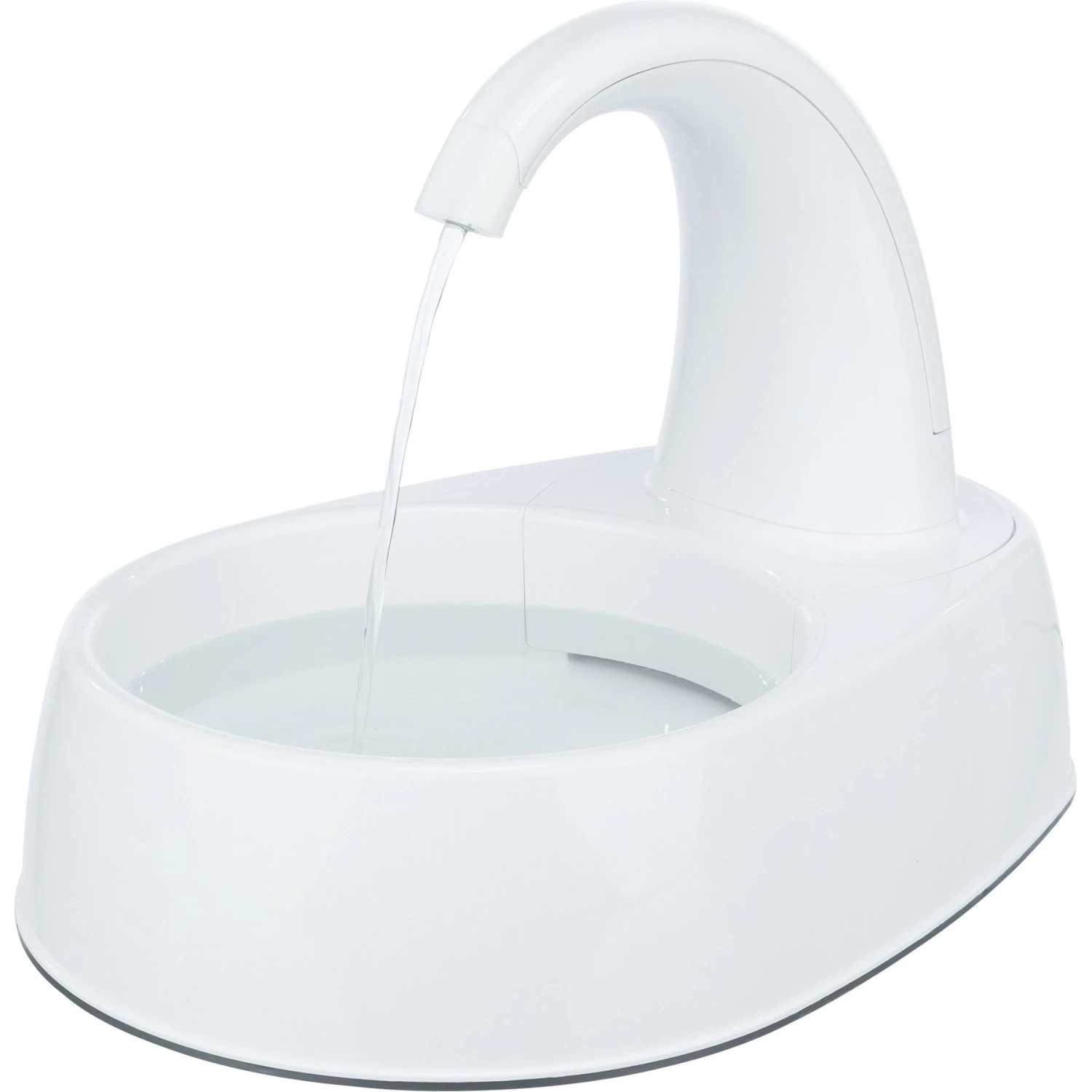 TRIXIE Curved Stream Cat & Dog Water Fountain, White, 84.5-oz 7 TRIXIE Curved Stream Cat & Dog Water Fountain, White, 84.5-oz - Image 5