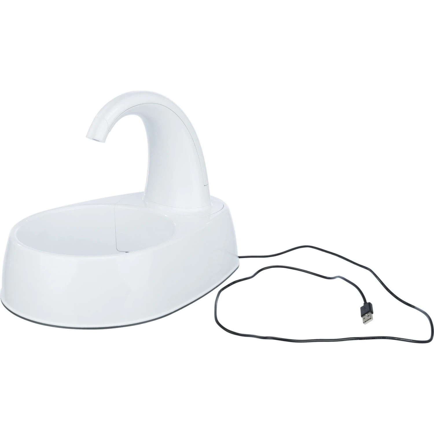 TRIXIE Curved Stream Cat & Dog Water Fountain, White, 84.5-oz 10 TRIXIE Curved Stream Cat & Dog Water Fountain, White, 84.5-oz - Image 8