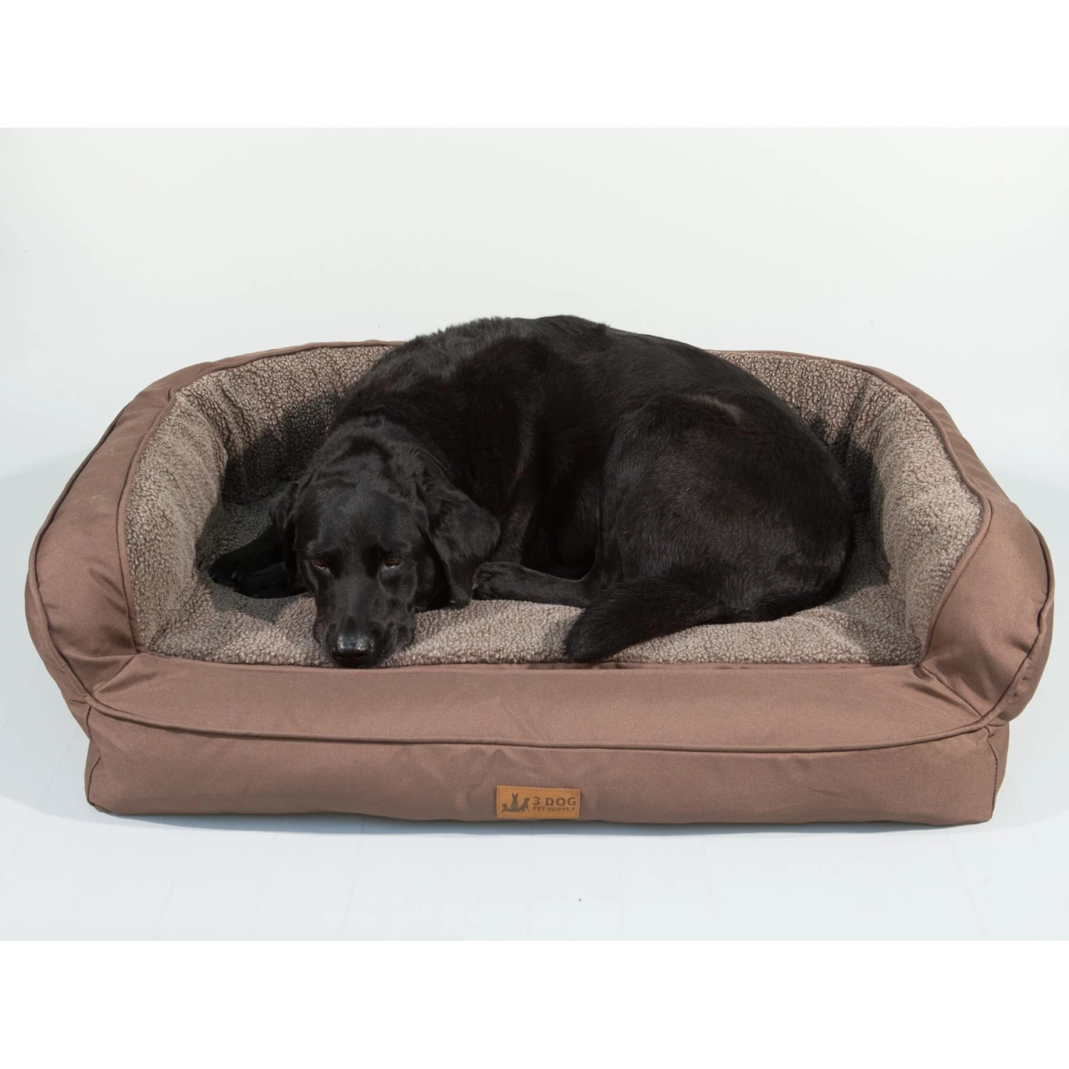 3 Dog Pet Supply EZ Wash Fleece Headrest Dog Bed, Chocolate, Large 4 3 Dog Pet Supply EZ Wash Fleece Headrest Dog Bed, Chocolate, Large - Image 2