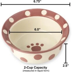 PetRageous Designs Polka Paws Deep Ceramic Dog & Cat Bowl 9 PetRageous Designs Polka Paws Deep Ceramic Dog & Cat Bowl -Blue Buffalo || ROYAL CANIN || Wellness Sales 70325 PT4. AC SS1800 V1628226983