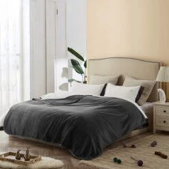 Allisandro Extra Soft Micro Fleece With Sherpa Triple Layer Tech Waterproof Cat & Dog Blanket, Dark Grey -Blue Buffalo || ROYAL CANIN || Wellness Sales 703486 PT3. AC SS1800 V1668186882