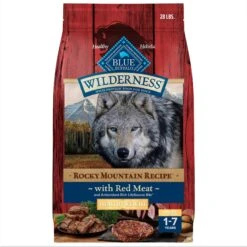 Blue Buffalo Wilderness Rocky Mountain Recipe Healthy Weight Adult High Protein Natural Red Meat & Grain Dry Dog Food, 28-lb Bag
