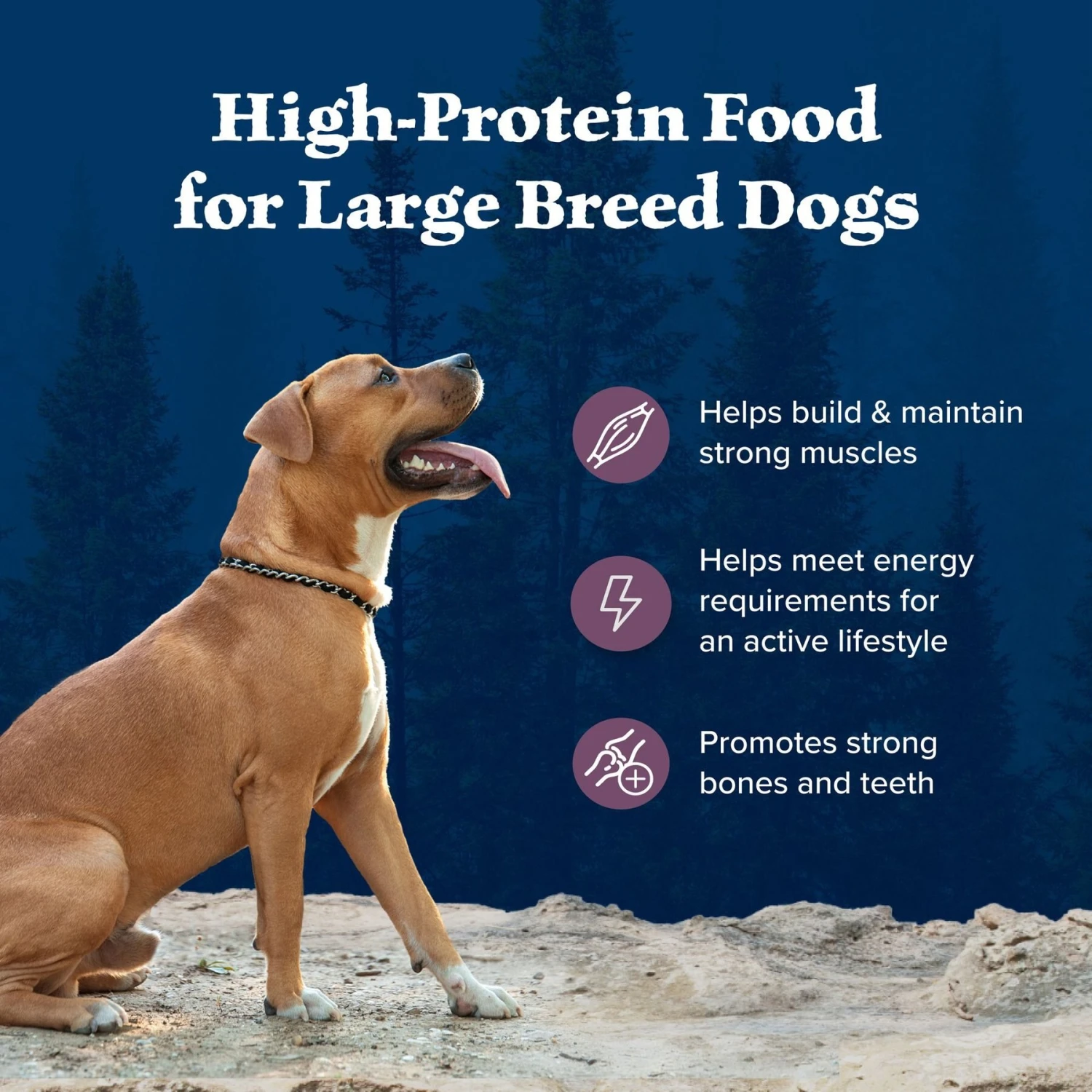 Blue Buffalo Wilderness Rocky Mountain Recipe Large Breed Adult High Protein Natural Bison & Grain Dry Dog Food, 28-lb Bag 6 Blue Buffalo Wilderness Rocky Mountain Recipe Large Breed Adult High Protein Natural Bison & Grain Dry Dog Food, 28-lb Bag - Image 4