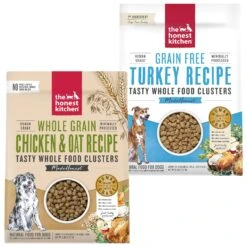 The Honest Kitchen Grain-Free Turkey Whole Food Clusters Dry Dog Food & The Honest Kitchen Food Clusters Whole Grain Chicken & Oat Recipe Dog Food