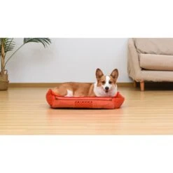 Fetch For Pets Friends: Sofa Cuddler Plush Rectagular Dog Bed, Orange -Blue Buffalo || ROYAL CANIN || Wellness Sales 716694 PT3. AC SS1800 V1676752129