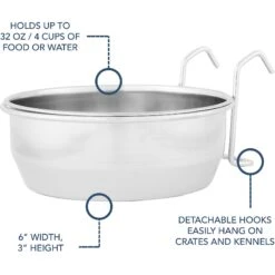 Maslow Stainless Steel Kennel Dog Bowl -Blue Buffalo || ROYAL CANIN || Wellness Sales 72070 PT2. AC SS1800 V1628231484