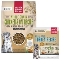 The Honest Kitchen Whole Grain Turkey Recipe Dehydrated Dog Food & The Honest Kitchen Food Clusters Whole Grain Chicken & Oat Recipe Dog Food