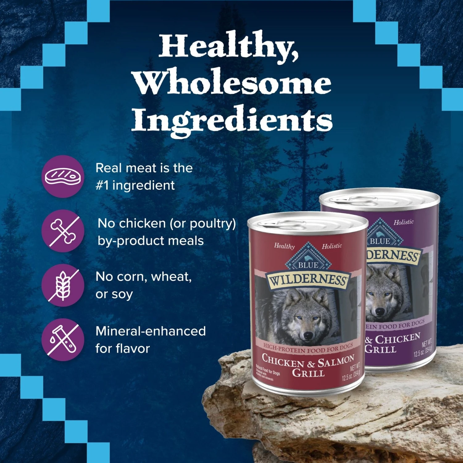Blue Buffalo Wilderness Beef & Salmon Variety Pack Wet Dog Food 8 Blue Buffalo Wilderness Beef & Salmon Variety Pack Wet Dog Food - Image 6