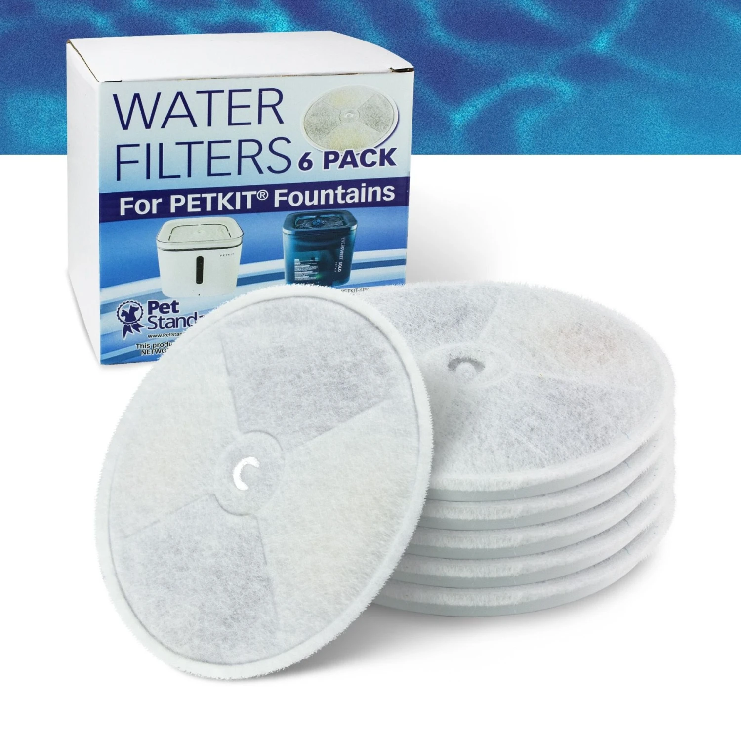 Pet Standard Petkit EverSweet 2, EverSweet 3 & Cybertial Puredrink Water Fountain Replacement Filter, 6-Pack 4 Pet Standard Petkit EverSweet 2, EverSweet 3 & Cybertial Puredrink Water Fountain Replacement Filter, 6-Pack - Image 2