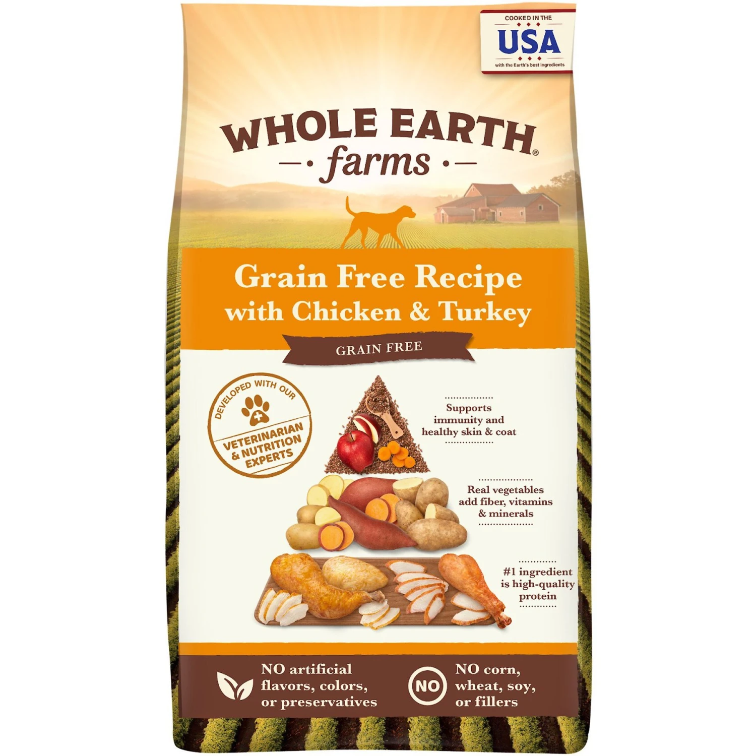 Whole Earth Farms Grain-Free Chicken & Turkey Recipe Dry Dog Food 3 Whole Earth Farms Grain-Free Chicken & Turkey Recipe Dry Dog Food