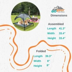 Max & Marlow Go Gear Outdoor Elevated Cat & Dog Bed Mat, Gray, Medium -Blue Buffalo || ROYAL CANIN || Wellness Sales 741902 PT2. AC SS1800 V1674068984