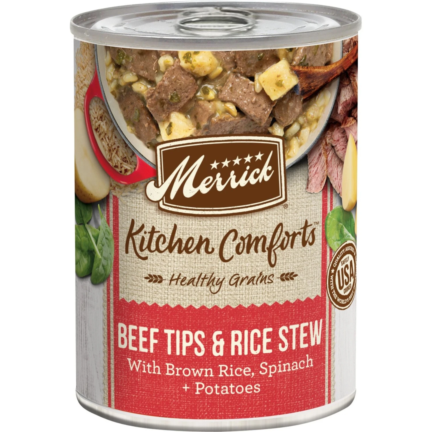Merrick Kitchen Comforts Beef & Brown Rice Wet Dog Food, 12.7-oz Can, Case Of 12 3 Merrick Kitchen Comforts Beef & Brown Rice Wet Dog Food, 12.7-oz Can, Case Of 12