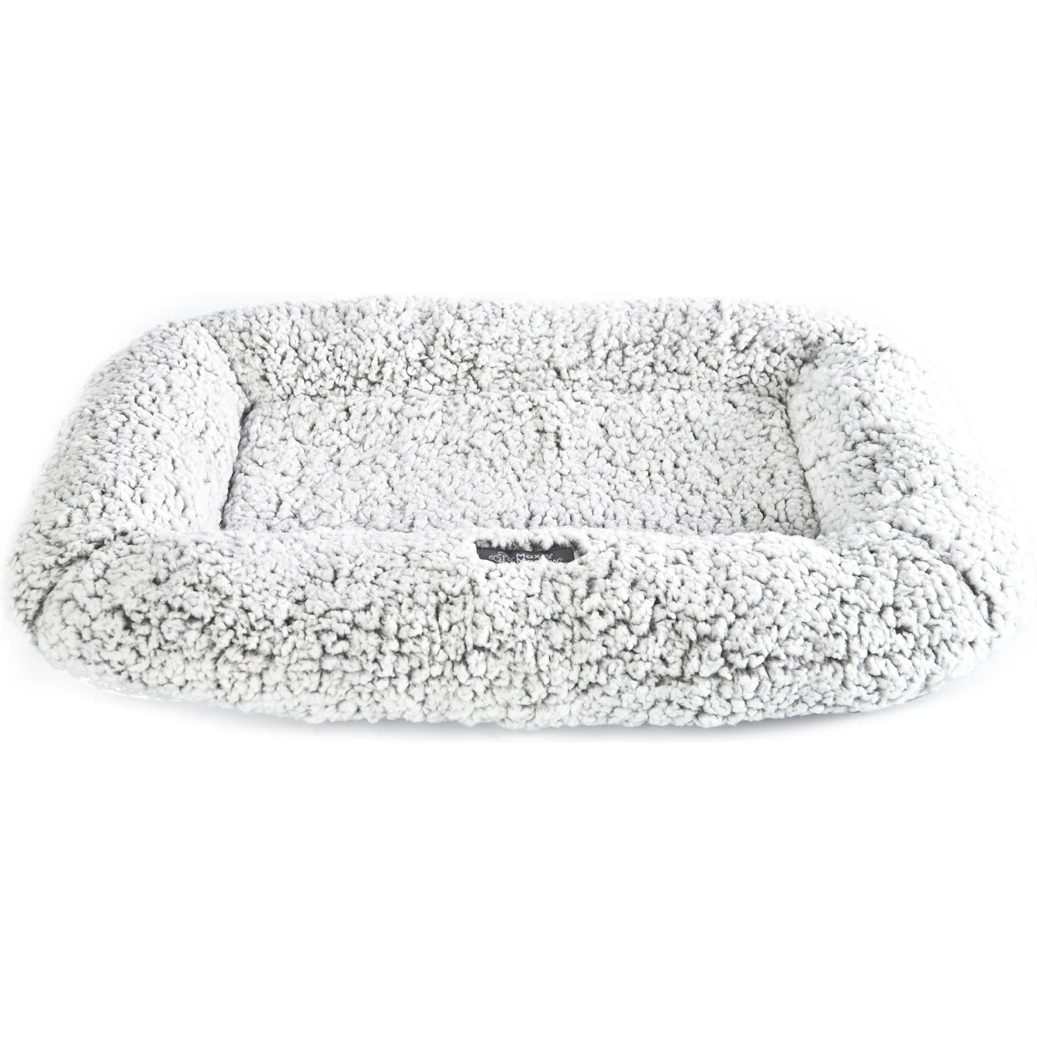 Max & Marlow Plush Sherpa Bolstered Crate Dog & Cat Bed, Gray, Small 3 Max & Marlow Plush Sherpa Bolstered Crate Dog & Cat Bed, Gray, Small