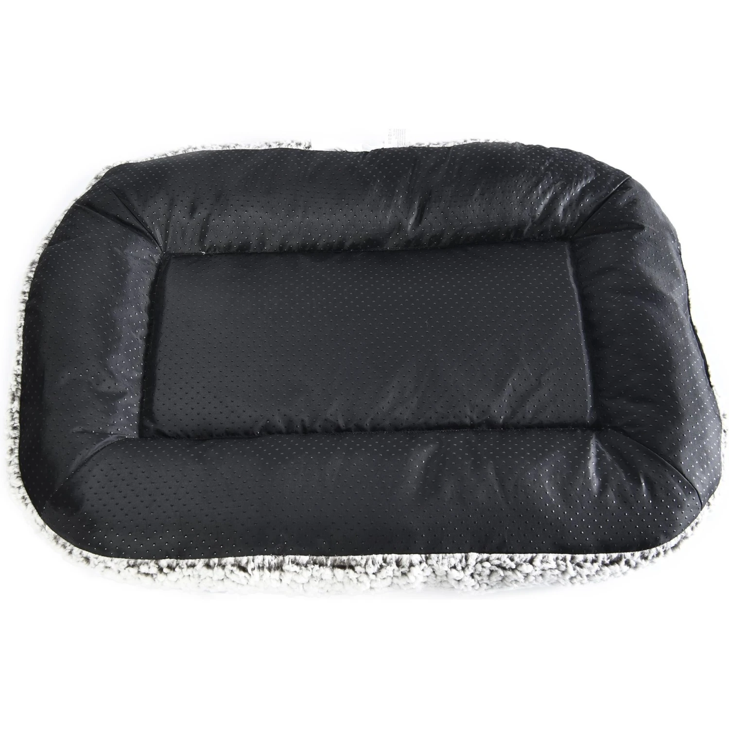 Max & Marlow Plush Sherpa Bolstered Crate Dog & Cat Bed, Gray, Small 7 Max & Marlow Plush Sherpa Bolstered Crate Dog & Cat Bed, Gray, Small - Image 5