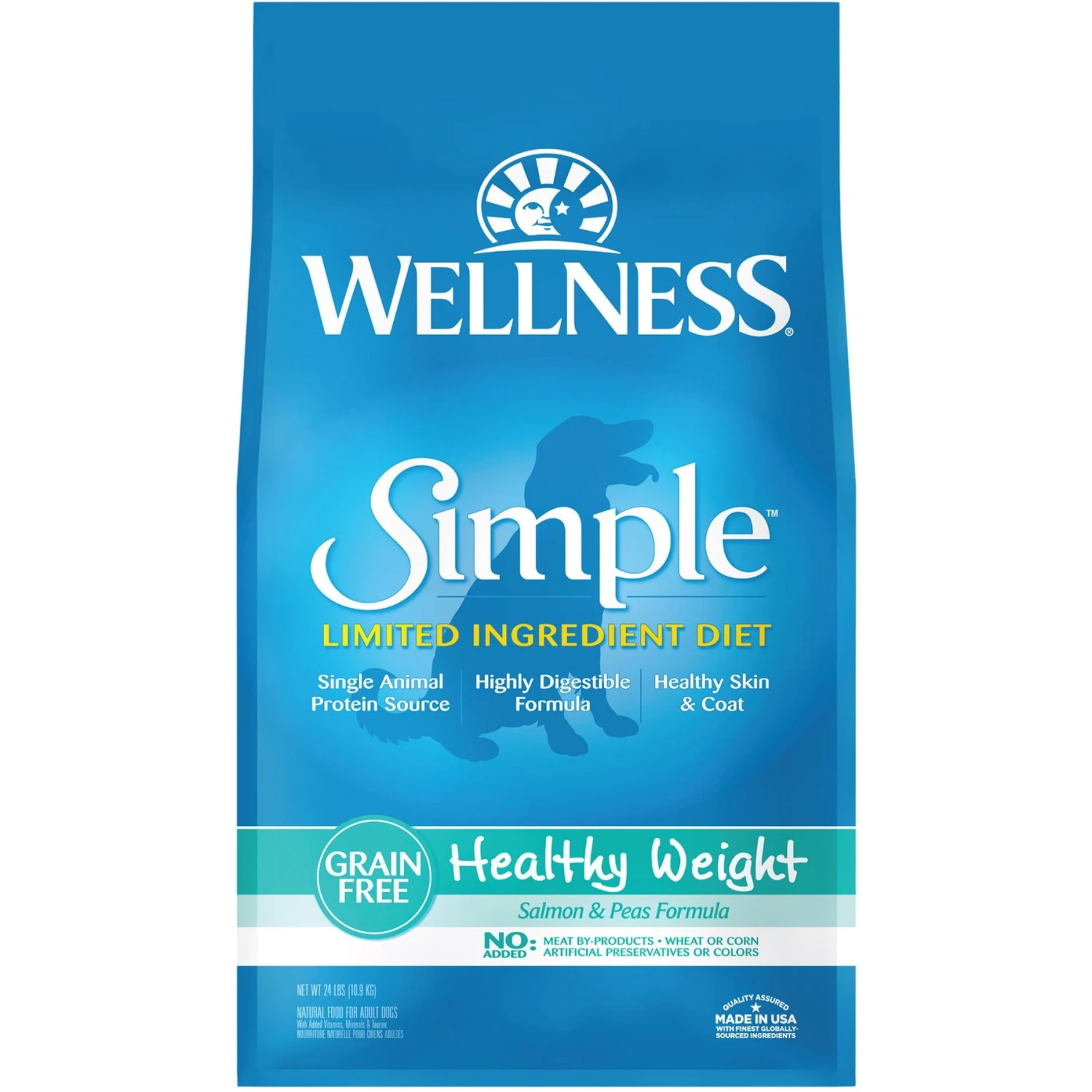Wellness Simple Limited Ingredient Diet Grain-Free Healthy Weight Salmon & Peas Formula Dry Dog Food 3 Wellness Simple Limited Ingredient Diet Grain-Free Healthy Weight Salmon & Peas Formula Dry Dog Food