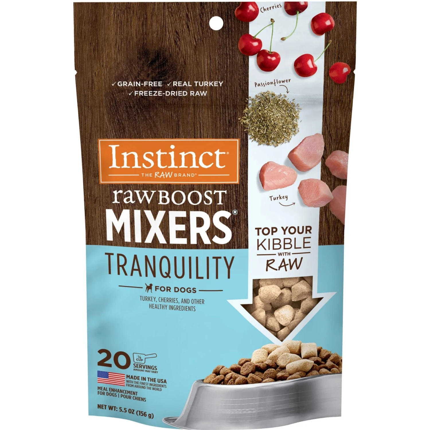 Instinct Boost Mixers Calming Support Grain-Free Freeze-Dried Raw Dog Food Topper, 5.5-oz Bag 3 Instinct Boost Mixers Calming Support Grain-Free Freeze-Dried Raw Dog Food Topper, 5.5-oz Bag