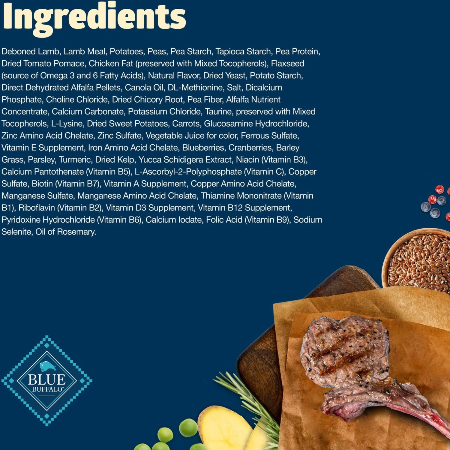 Blue Buffalo Freedom Adult Lamb Recipe Grain-Free Dry Dog Food 6 Blue Buffalo Freedom Adult Lamb Recipe Grain-Free Dry Dog Food - Image 4