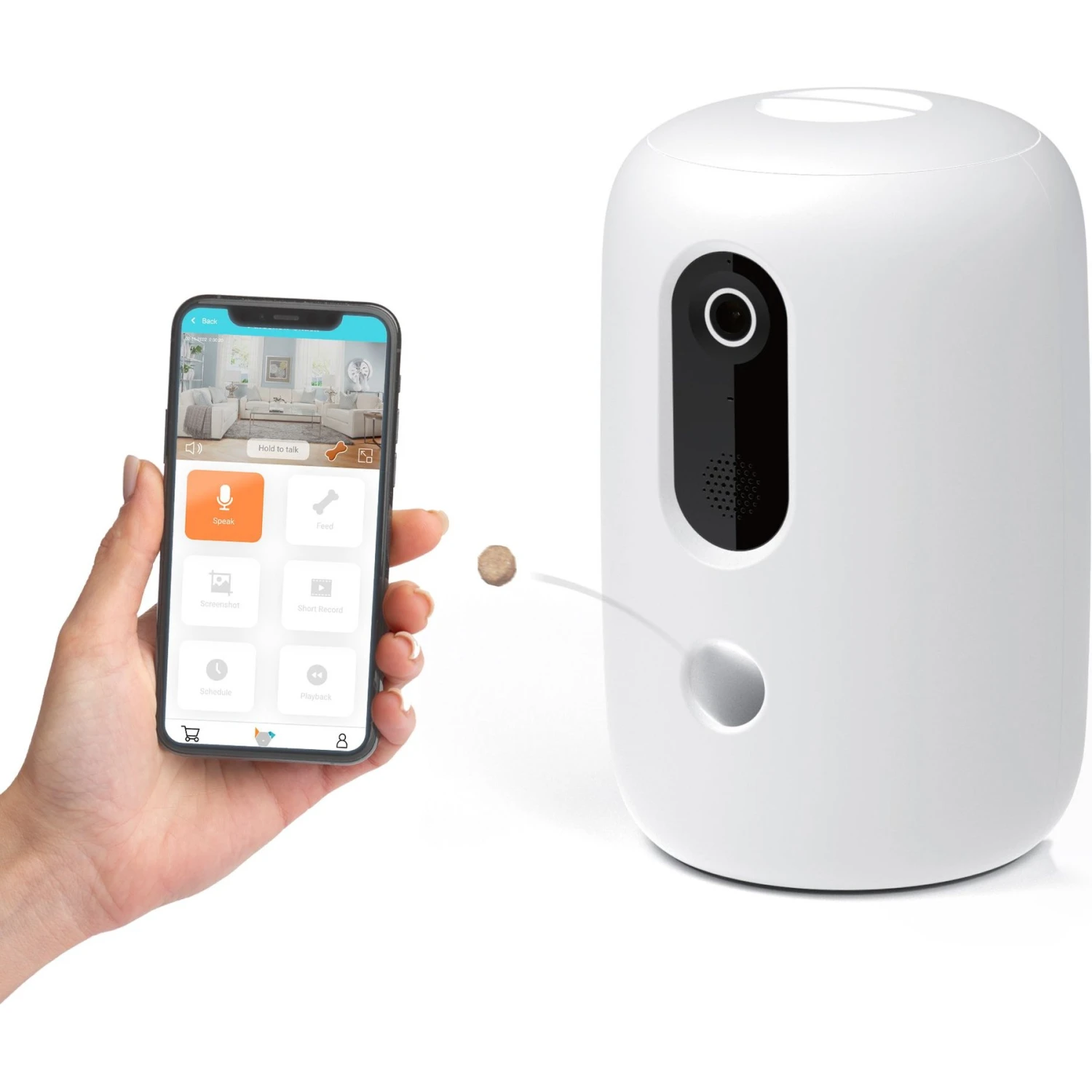 INSTACHEW Purechew Snack Cat & Dog Treat Dispenser, HD Camera, White 3 INSTACHEW Purechew Snack Cat & Dog Treat Dispenser, HD Camera, White