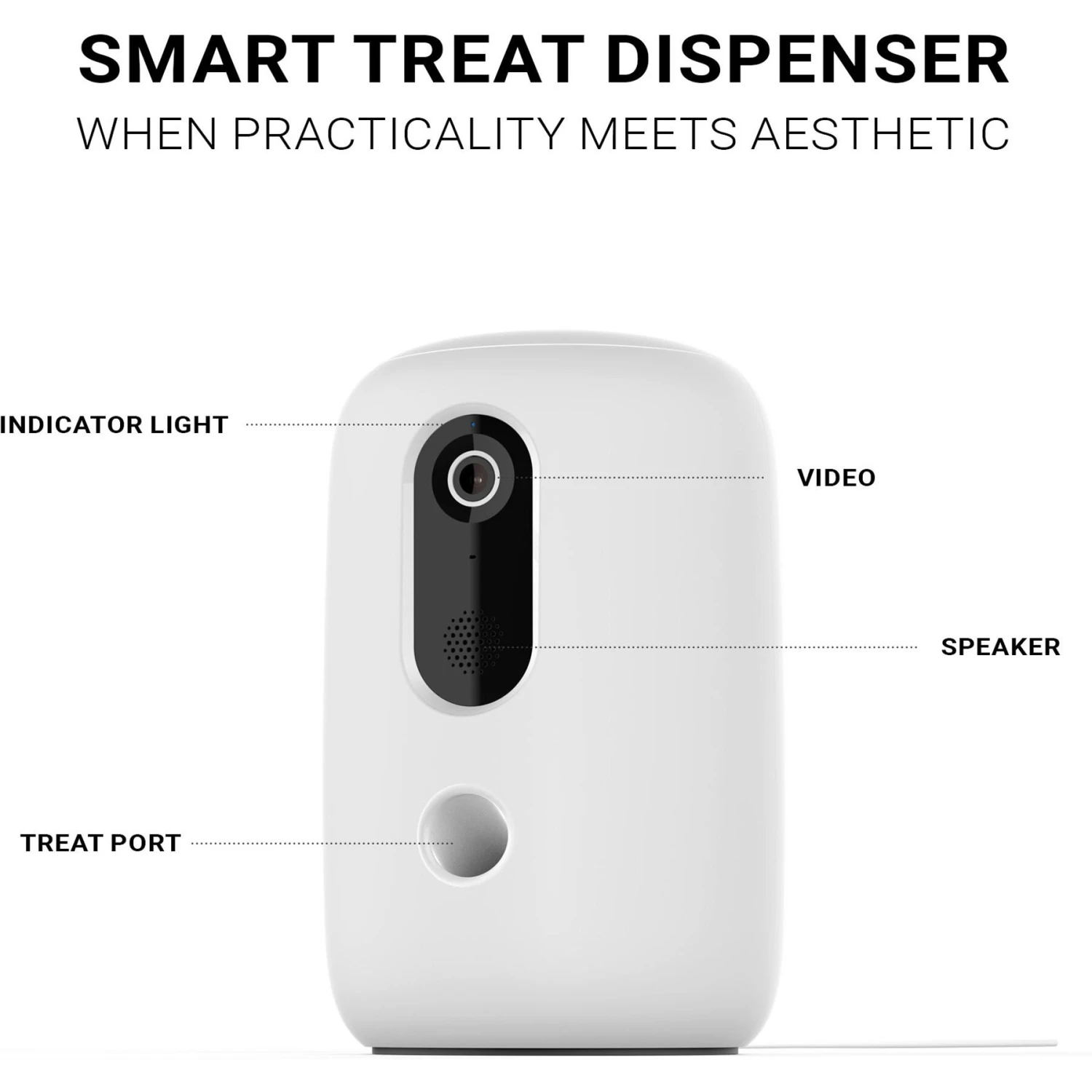 INSTACHEW Purechew Snack Cat & Dog Treat Dispenser, HD Camera, White 9 INSTACHEW Purechew Snack Cat & Dog Treat Dispenser, HD Camera, White - Image 7