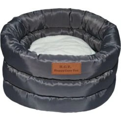 HappyCare Textiles Durable Round Velvet Puppy Dog Bed With Removable Cushion -Blue Buffalo || ROYAL CANIN || Wellness Sales 760678 PT2. AC SS1800 V1674857414