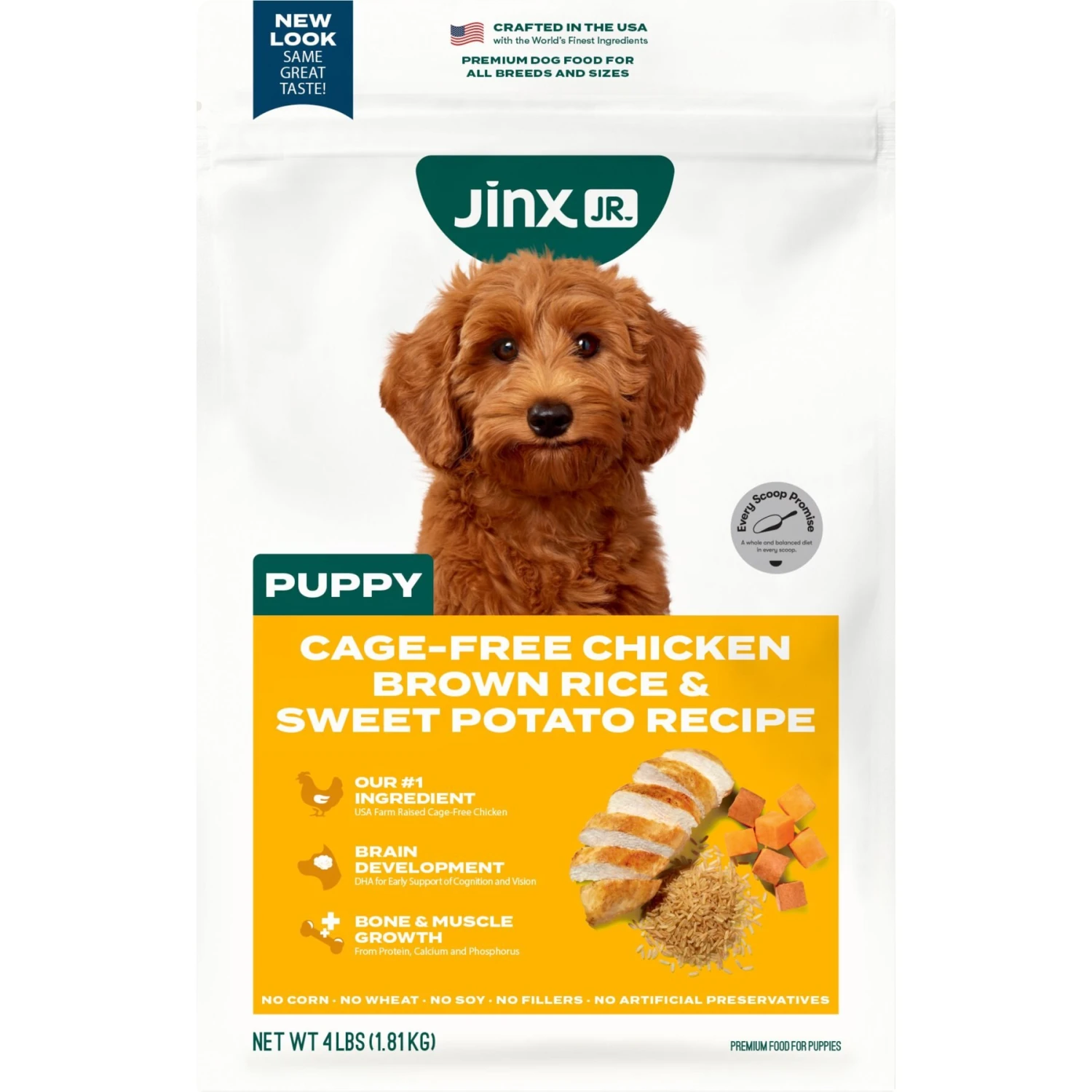 Jinx Jr Whole Grain Chicken Recipe Natural Dry Puppy Food, 4-lb Bag 3 Jinx Jr Whole Grain Chicken Recipe Natural Dry Puppy Food, 4-lb Bag
