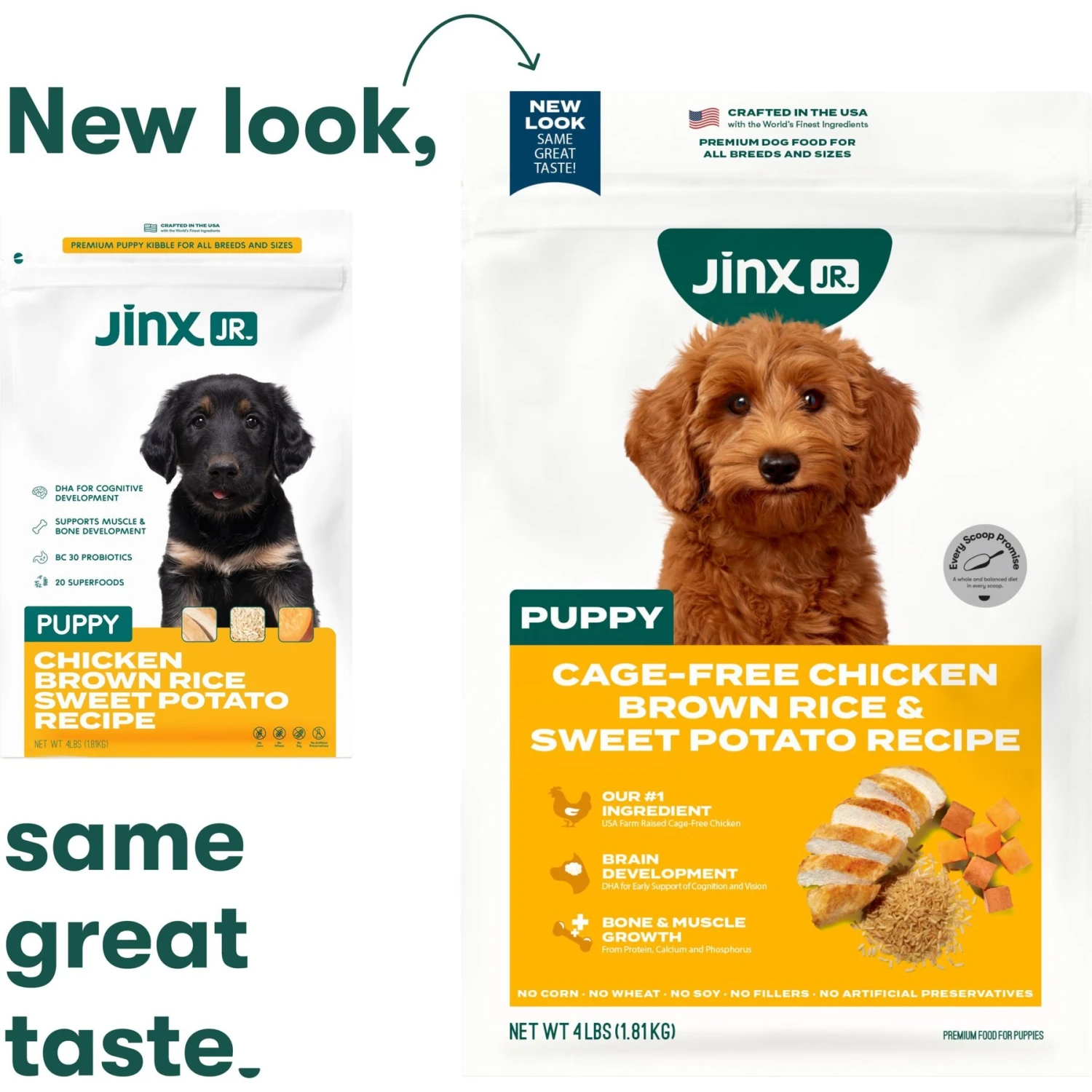 Jinx Jr Whole Grain Chicken Recipe Natural Dry Puppy Food, 4-lb Bag 4 Jinx Jr Whole Grain Chicken Recipe Natural Dry Puppy Food, 4-lb Bag - Image 2