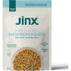 Jinx Chicken & Tuna Homestyle Grain-Free Wet Dog Food, 9-oz Pouch, Case Of 12