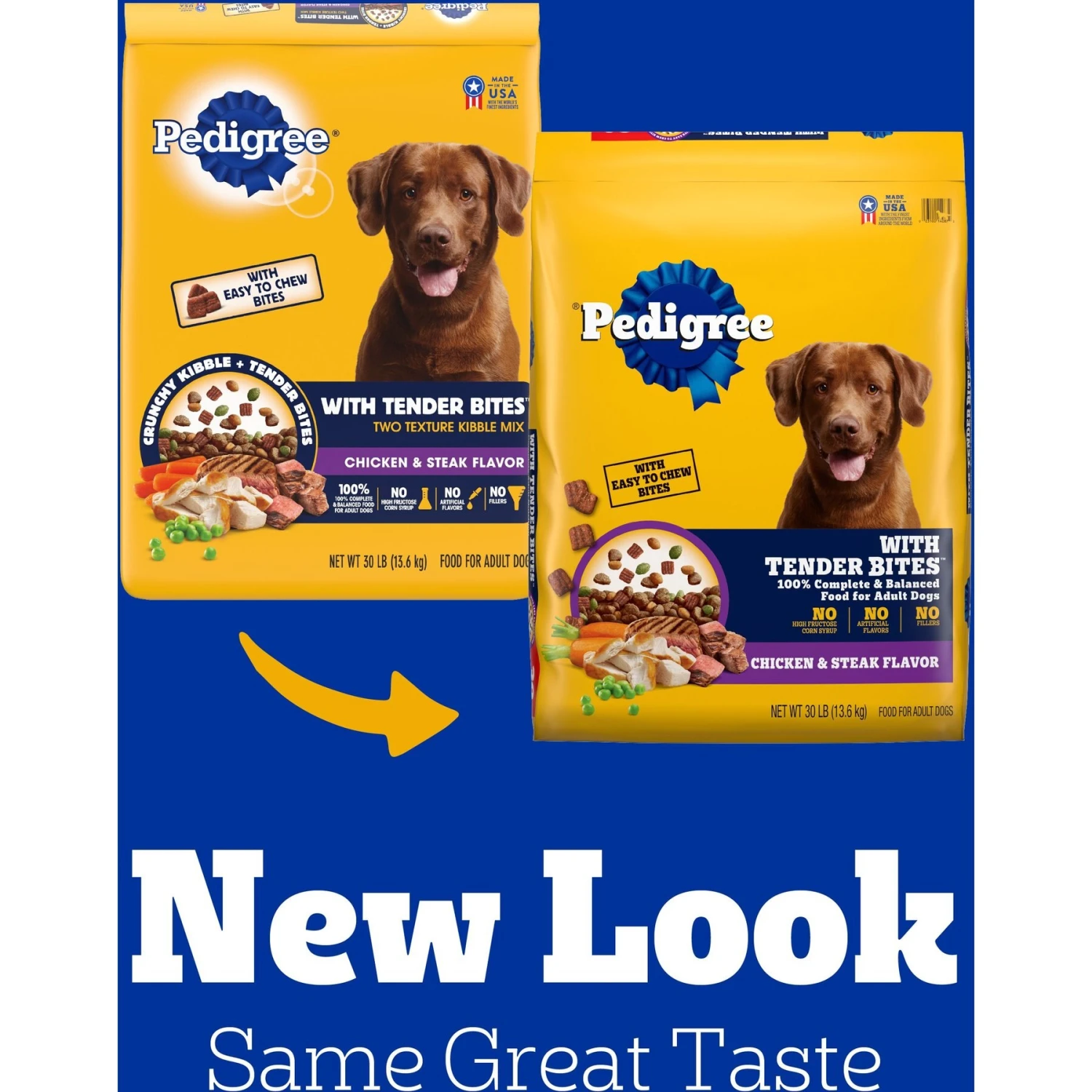 Pedigree Tender Bites Complete Nutrition Chicken & Steak Flavor Dry Dog Food, 30-lb Bag 5 Pedigree Tender Bites Complete Nutrition Chicken & Steak Flavor Dry Dog Food, 30-lb Bag - Image 3