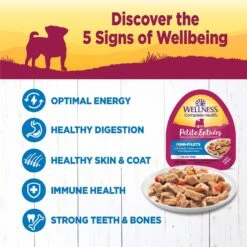 Wellness Petite Entrees Mini-Filets With Roasted Chicken, Carrots & Red Peppers In Gravy Grain-Free Wet Dog Food, 3-oz Tray, Case Of 24 14 Wellness Petite Entrees Mini-Filets With Roasted Chicken, Carrots & Red Peppers In Gravy Grain-Free Wet Dog Food, 3-oz Tray, Case Of 24 -Blue Buffalo || ROYAL CANIN || Wellness Sales 76673 PT3. AC SS1800 V1657661022