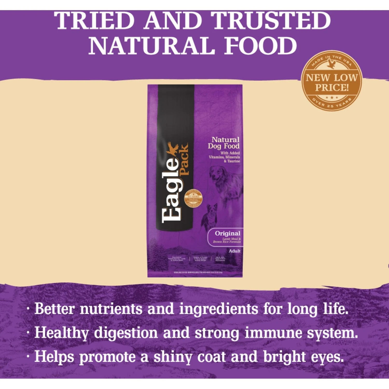 Eagle Pack Original Adult Lamb Meal & Brown Rice Formula Dry Dog Food 5 Eagle Pack Original Adult Lamb Meal & Brown Rice Formula Dry Dog Food - Image 3