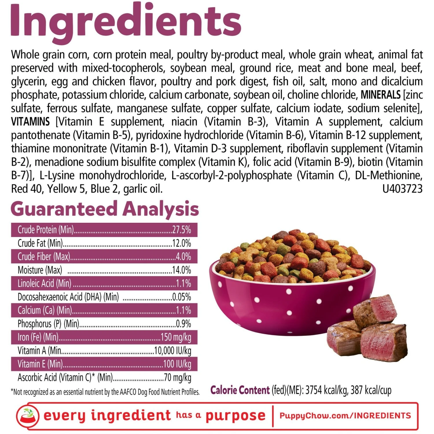 Puppy Chow Tender & Crunchy With Real Beef Dry Dog Food 8 Puppy Chow Tender & Crunchy With Real Beef Dry Dog Food - Image 6