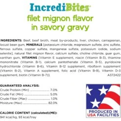 Purina Beneful IncrediBites Filet Mignon Flavor In A Savory Gravy Pate Small Wet Dog Food 15 Purina Beneful IncrediBites Filet Mignon Flavor In A Savory Gravy Pate Small Wet Dog Food -Blue Buffalo || ROYAL CANIN || Wellness Sales 768446 PT4. AC SS1800 V1700156843