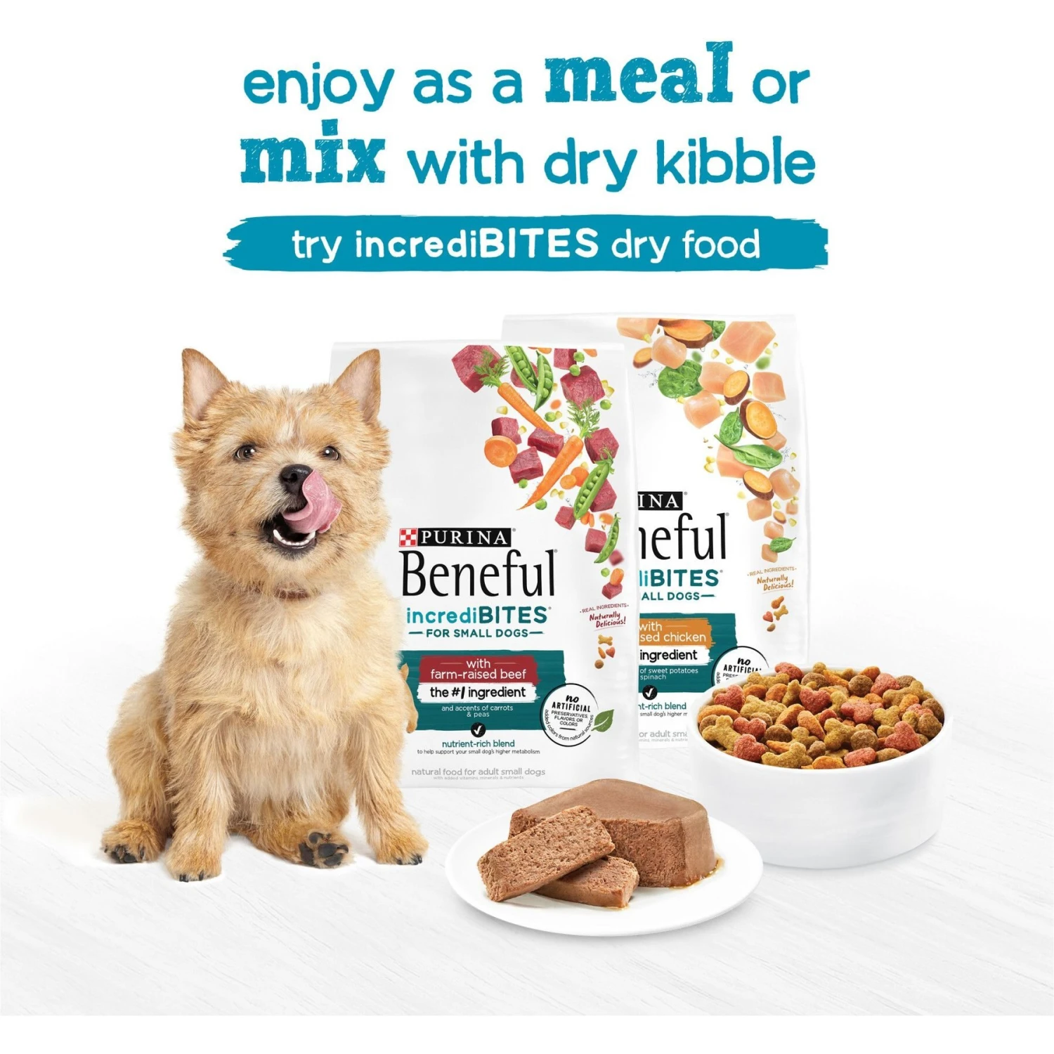 Purina Beneful IncrediBites Chicken & Bacon & Porterhouse Steak Variety Pack Pate Small Wet Dog Food, 3.5-oz Tray, Case Of 12 11 Purina Beneful IncrediBites Chicken & Bacon & Porterhouse Steak Variety Pack Pate Small Wet Dog Food, 3.5-oz Tray, Case Of 12 - Image 9