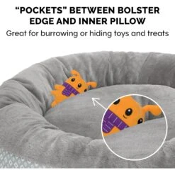 FurHaven Plush & Diamond Print Calming Donut Dog Bed -Blue Buffalo || ROYAL CANIN || Wellness Sales 768694 PT5. AC SS1800 V1691439898