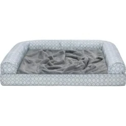 FurHaven Plush Fur & Diamond Print Nest-Top Orthopedic Sofa Cat & Dog Bed -Blue Buffalo || ROYAL CANIN || Wellness Sales 768742 PT2. AC SS1800 V1701882446