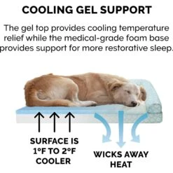 FurHaven Plush Fur & Diamond Print Nest-Top Cooling Gel Sofa Cat & Dog Bed -Blue Buffalo || ROYAL CANIN || Wellness Sales 768886 PT4. AC SS1800 V1688669101