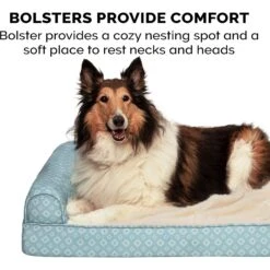 FurHaven Plush Fur & Diamond Print Nest-Top Cooling Gel Sofa Cat & Dog Bed -Blue Buffalo || ROYAL CANIN || Wellness Sales 768886 PT5. AC SS1800 V1688735992